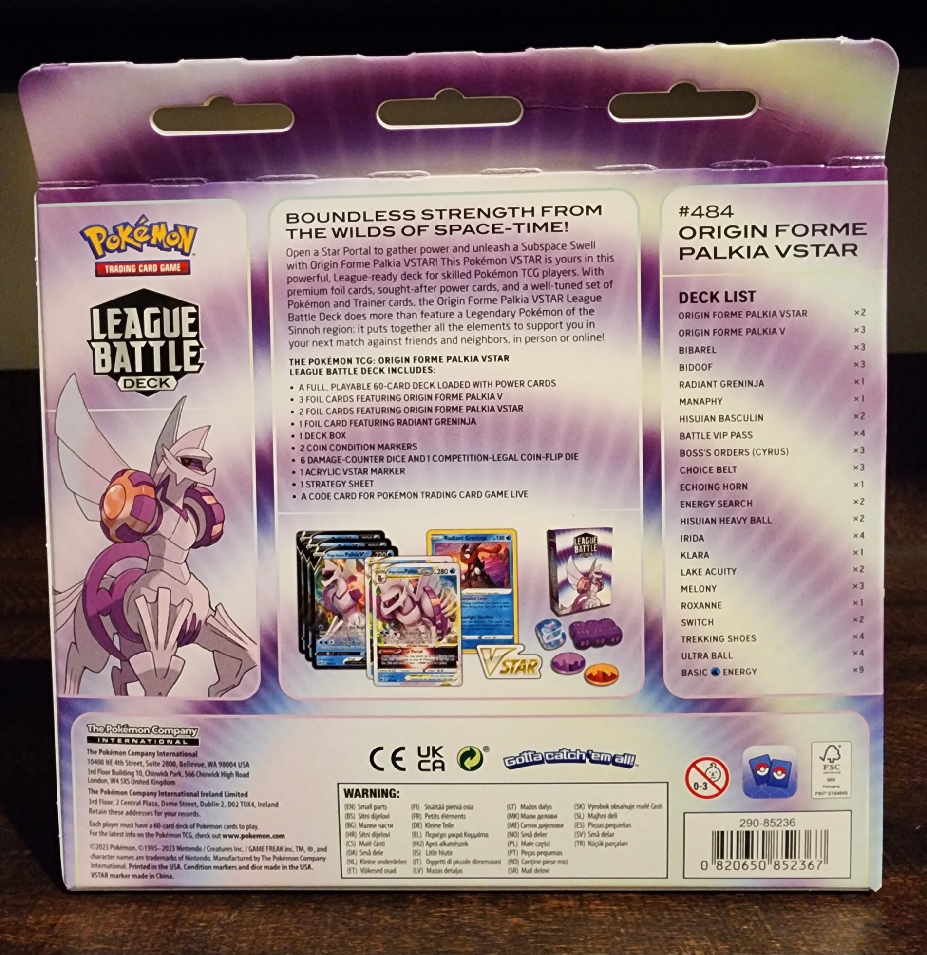 Pokemon TCG: Palkia VStar League Battle Deck