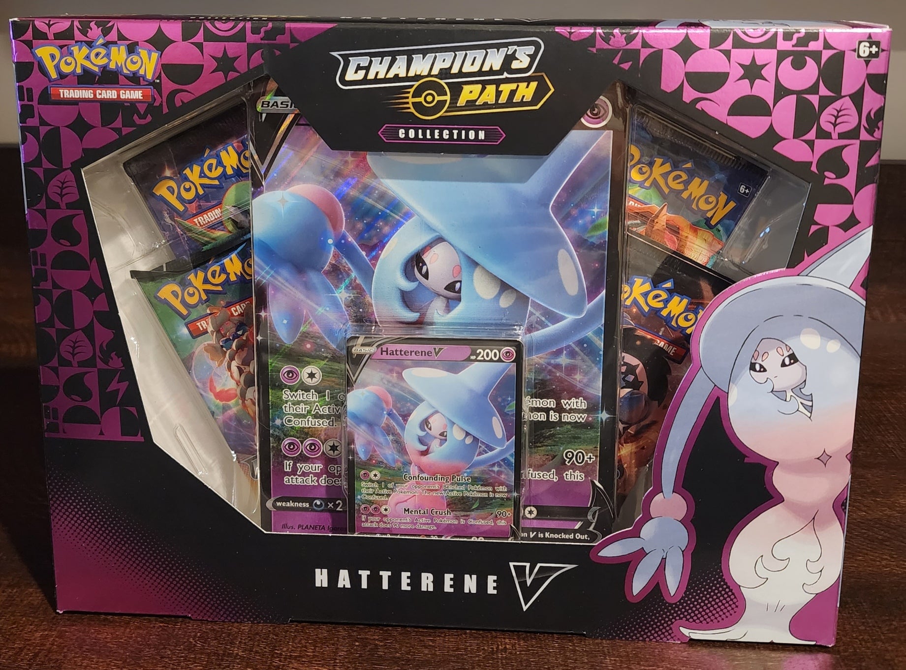 Pokemon Champion's Path Collection Hatterene 2024 V