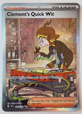 Surging Sparks Clemont's Quick Wit Full Art Trainer 243/191