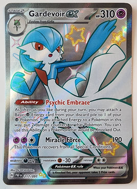 Paldean Fates Gardevoir ex Shiny Full Art 217/091
