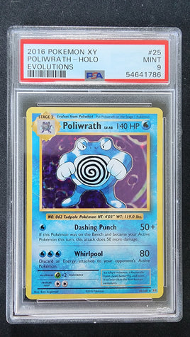 Pokémon XY Evolutions Poliwrath - Holo #25 PSA 9